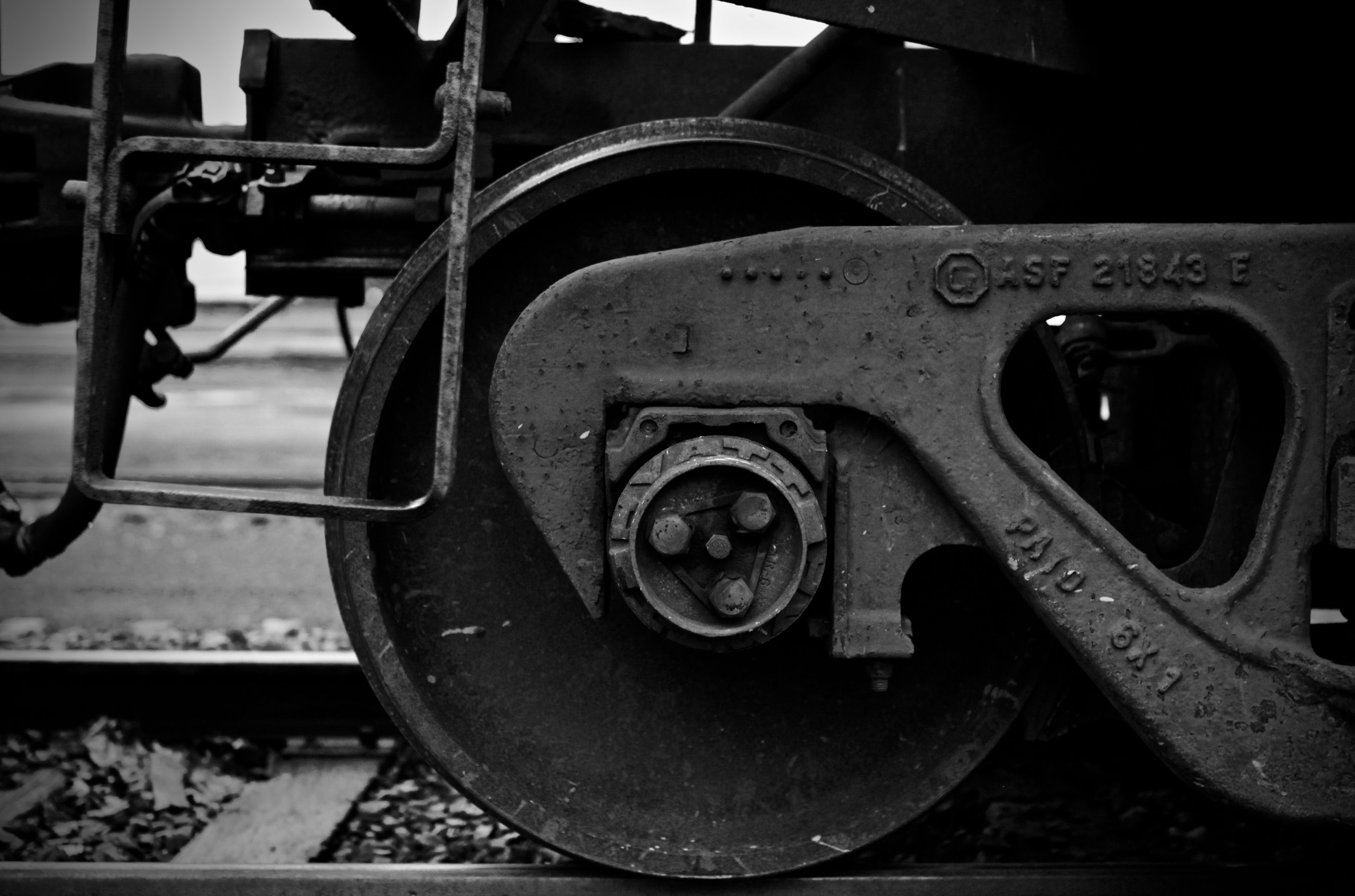 Train wheel on a track